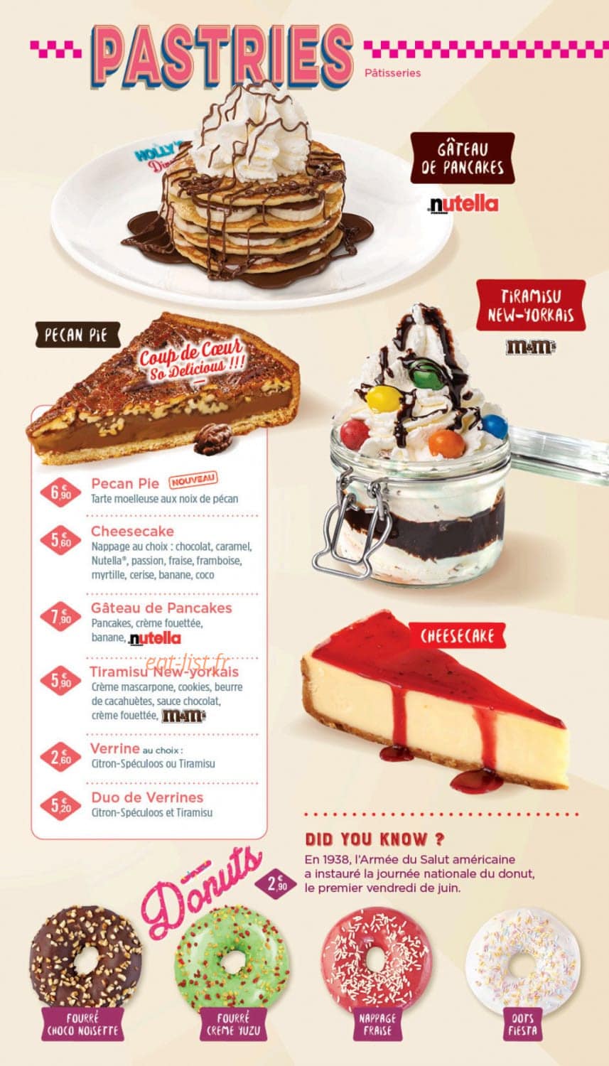 Holly's Diner — carte page 13