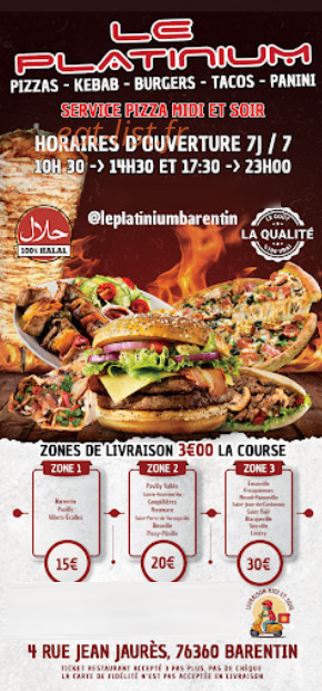 Le Platinium — carte page 1