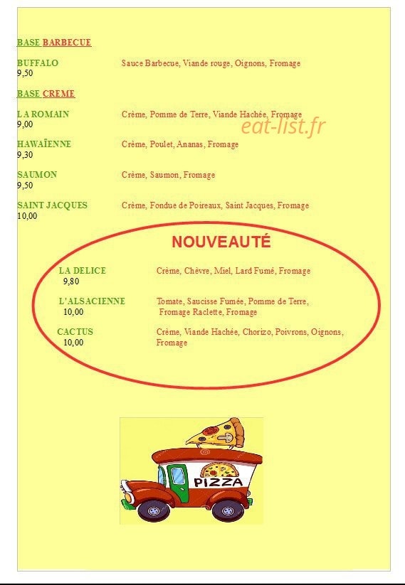 Pizza debo — carte page 2