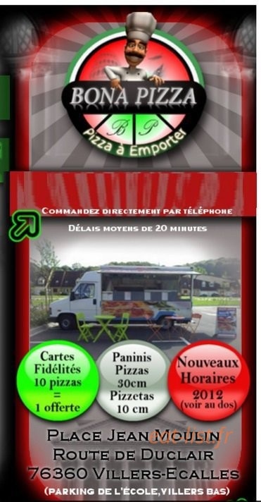 Bona Pizza — carte page 3