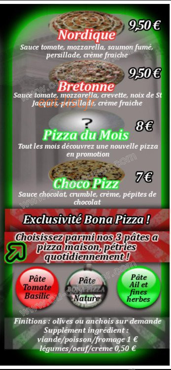 Bona Pizza — carte page 6