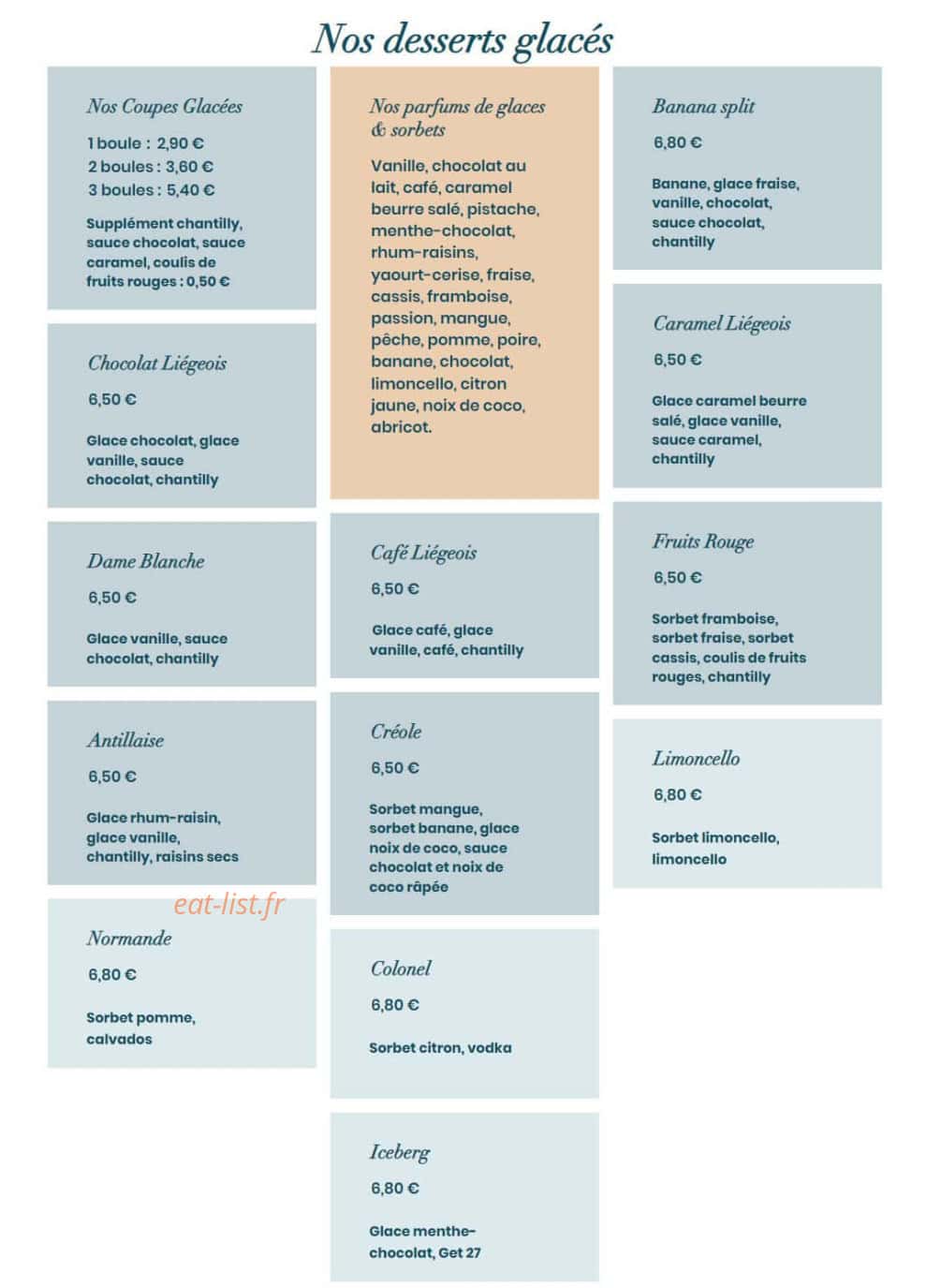 Chez Déborah — carte page 8