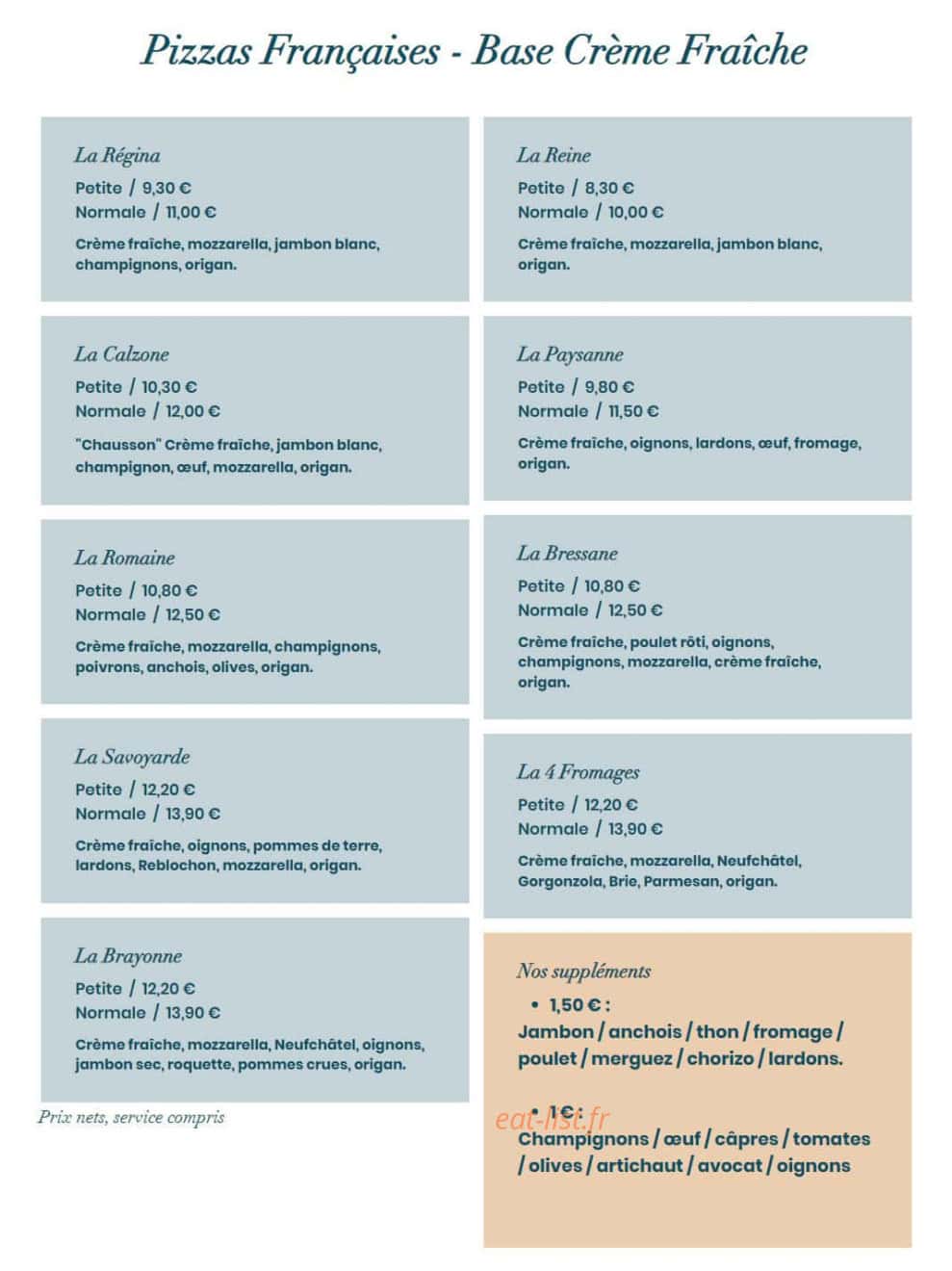 Chez Déborah — carte page 6