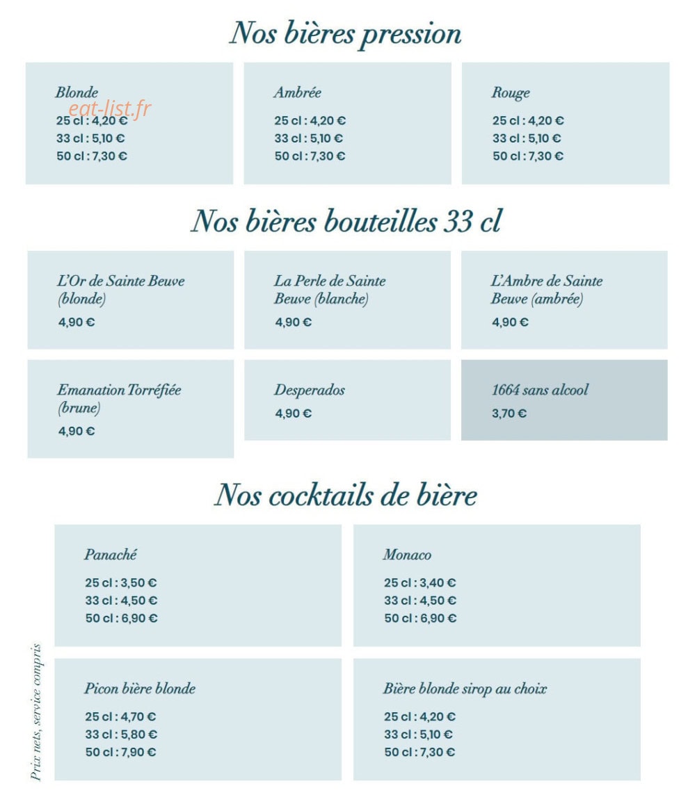 Chez Déborah — carte page 10
