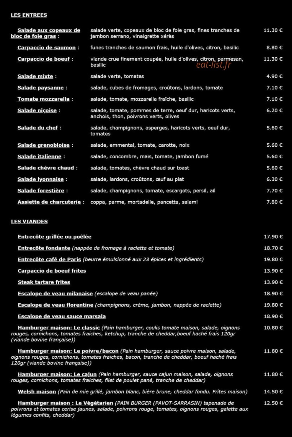Mama pizz — carte page 3
