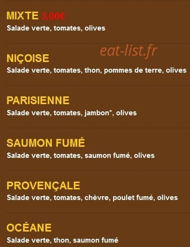 Pizza Tasty — carte page 3