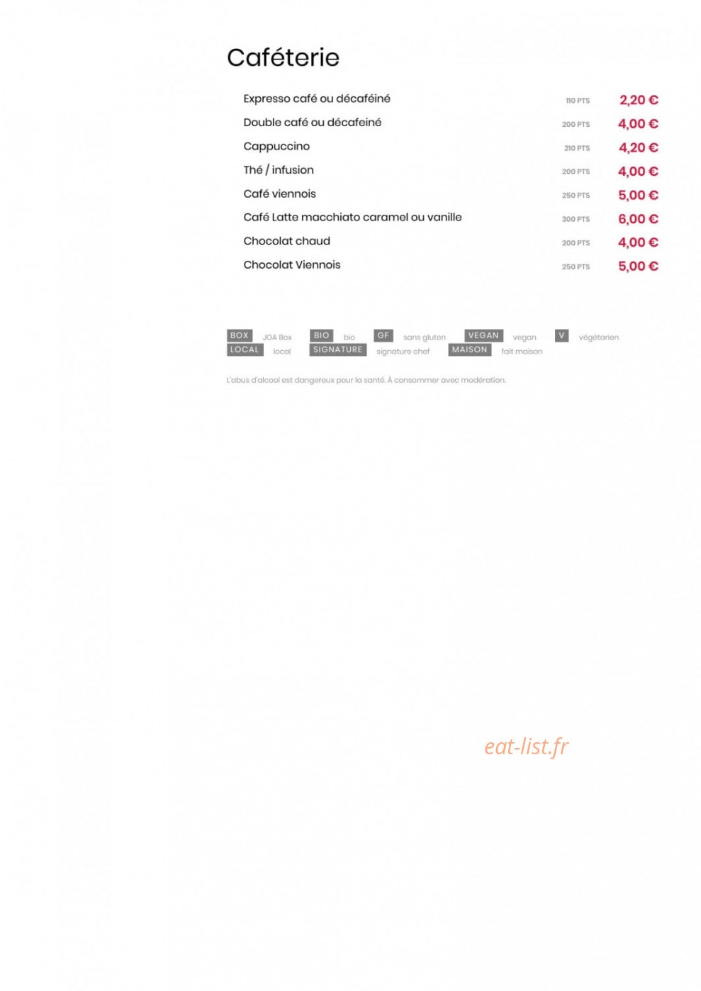 Comptoir JOA — carte page 8