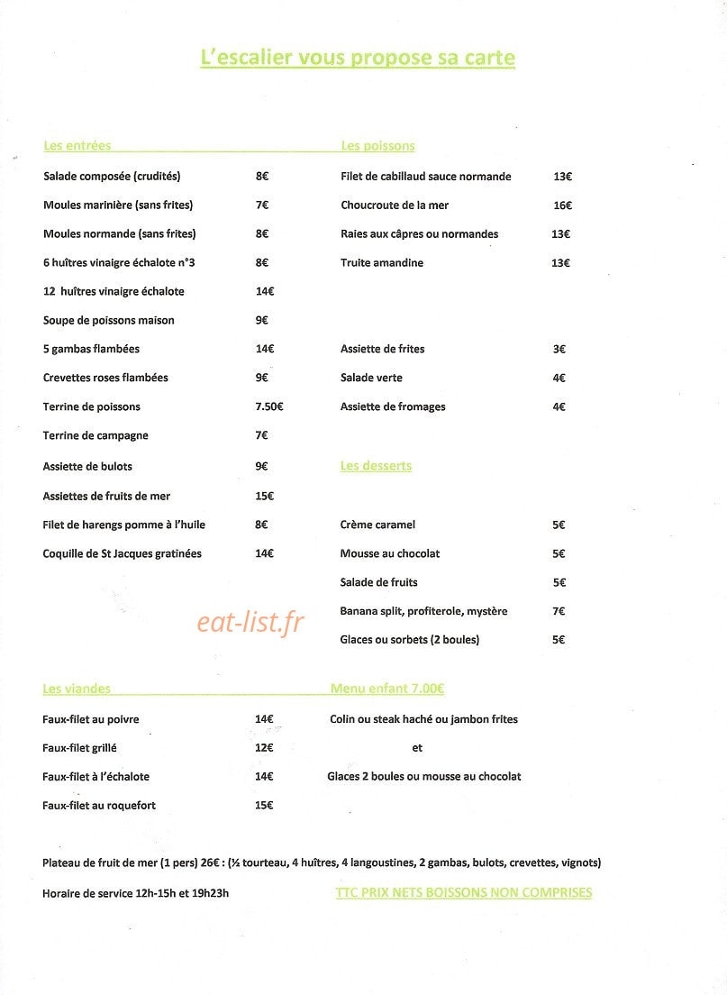 L'Escalier — carte page 6