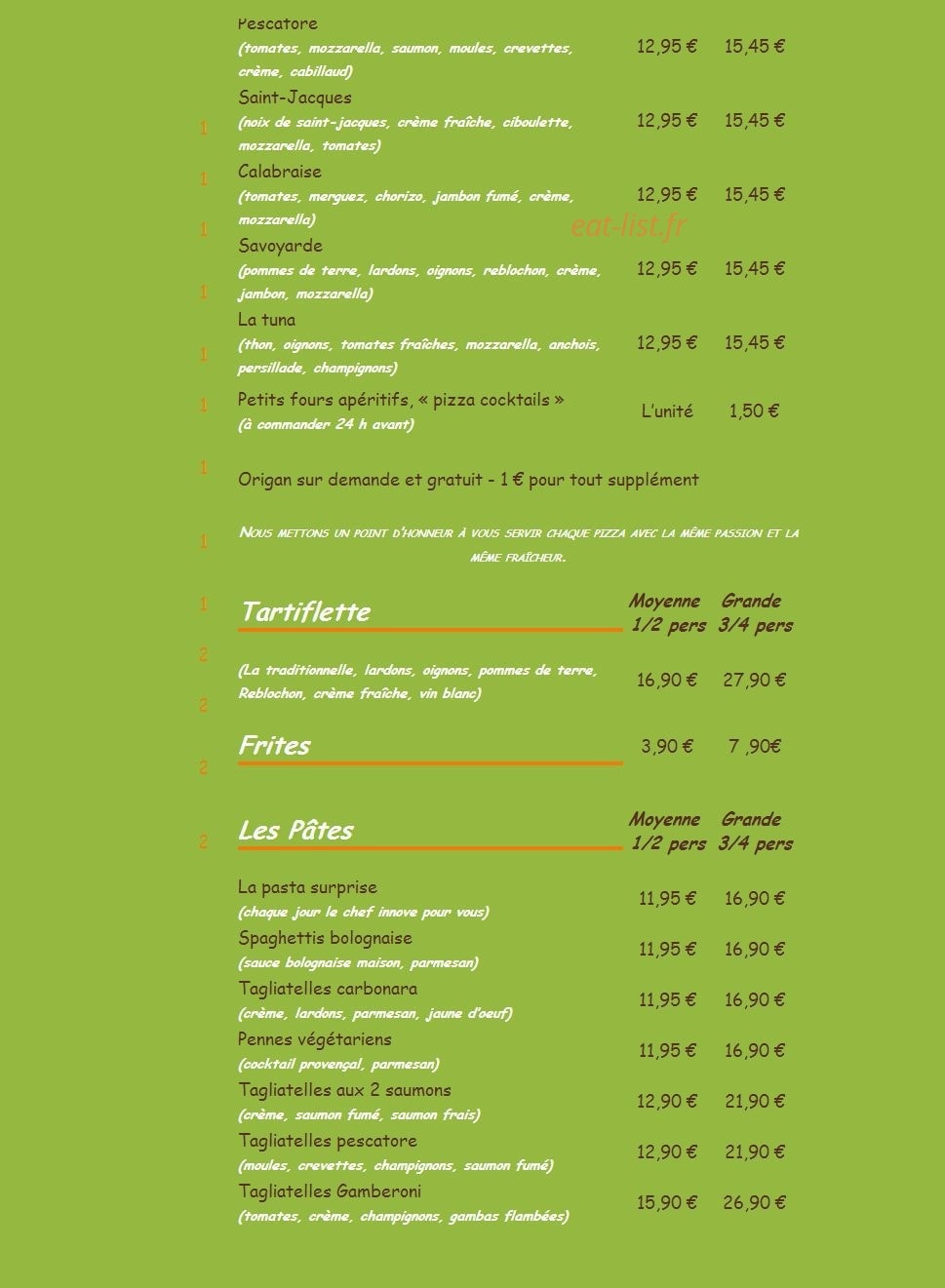 La Flibuste — carte page 19