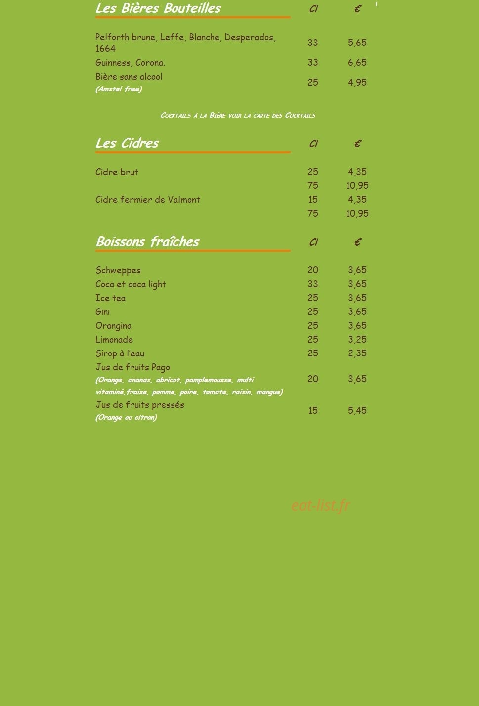 La Flibuste — carte page 14