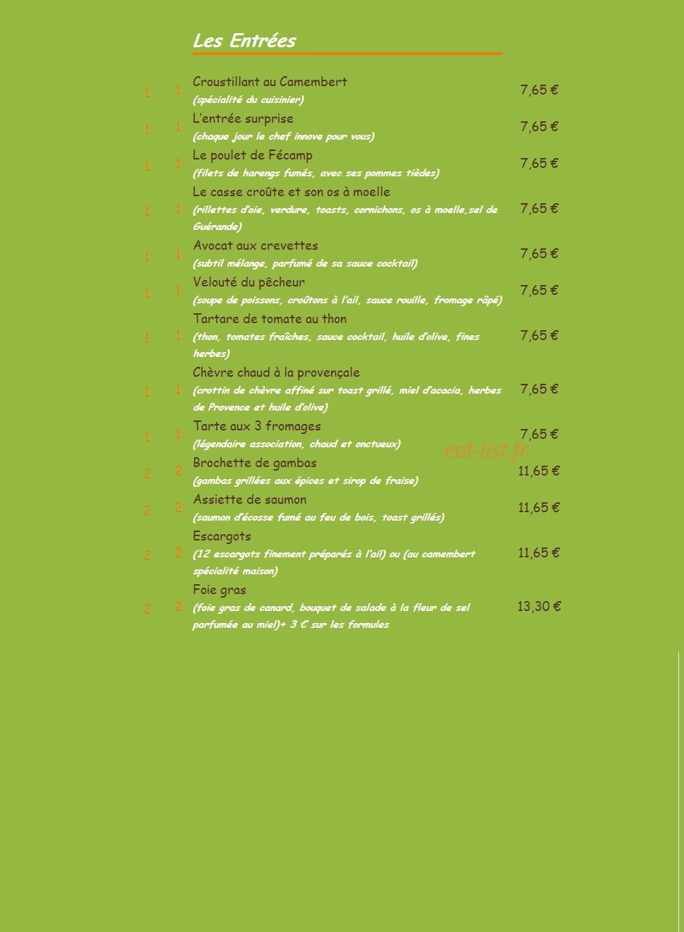 La Flibuste — carte page 2