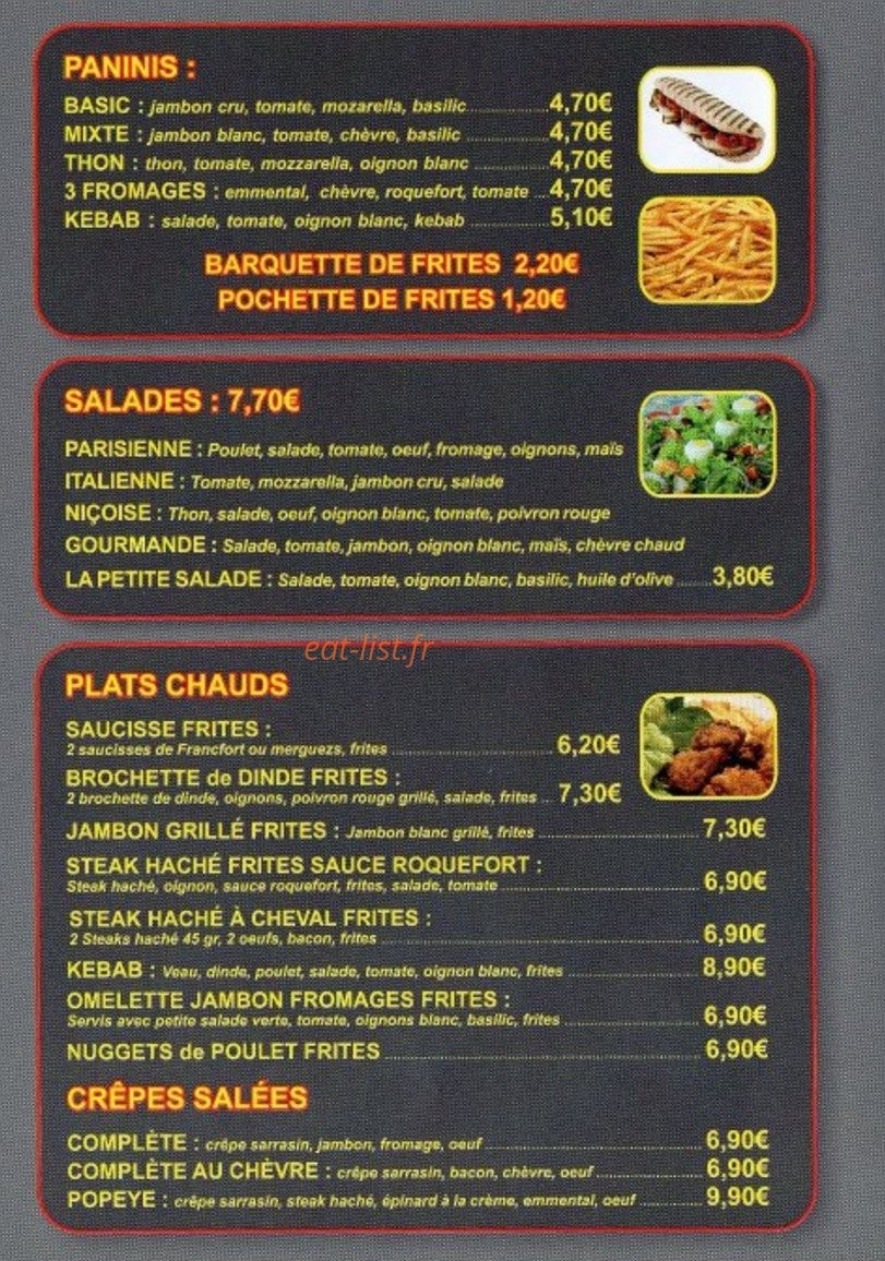 La grignoterie — carte page 2