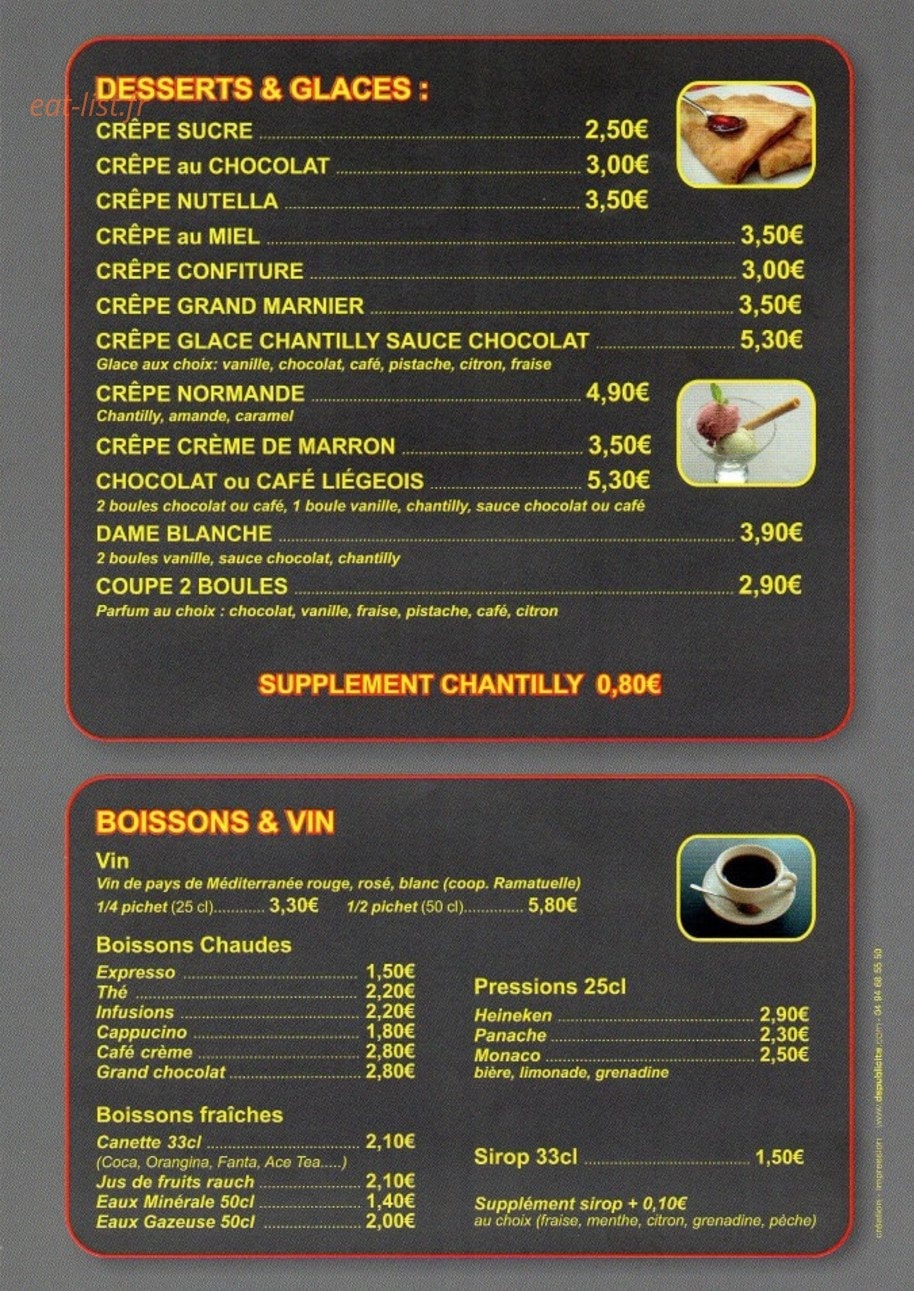 La grignoterie — carte page 4