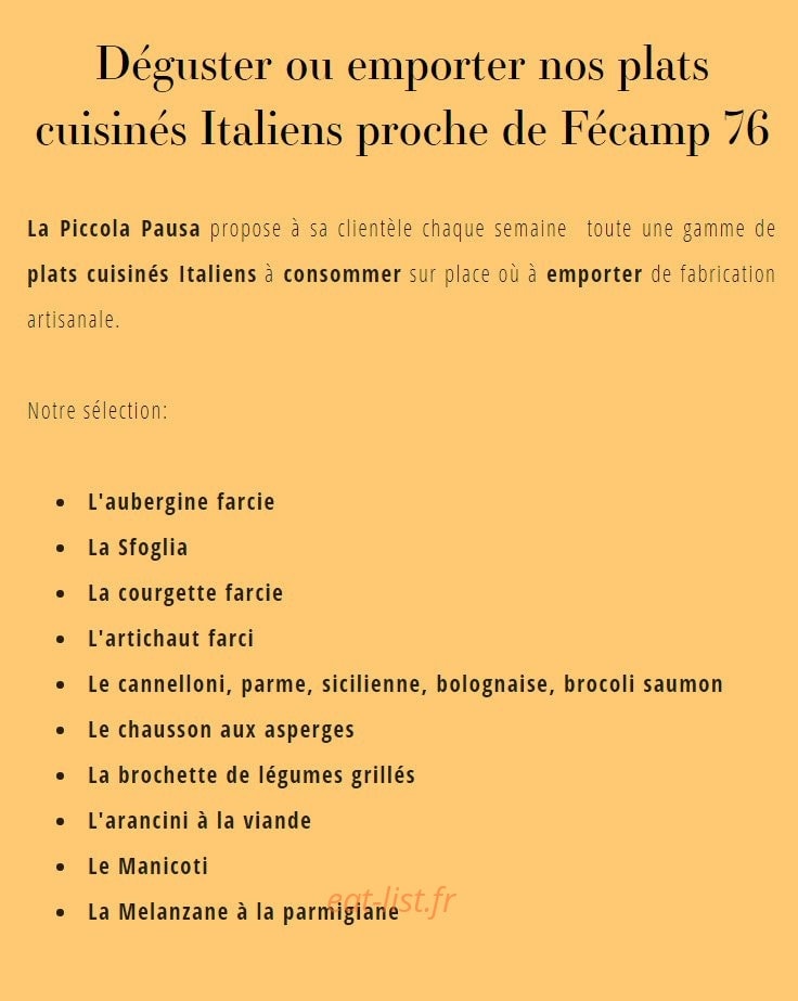La Piccola Pausa — carte page 2