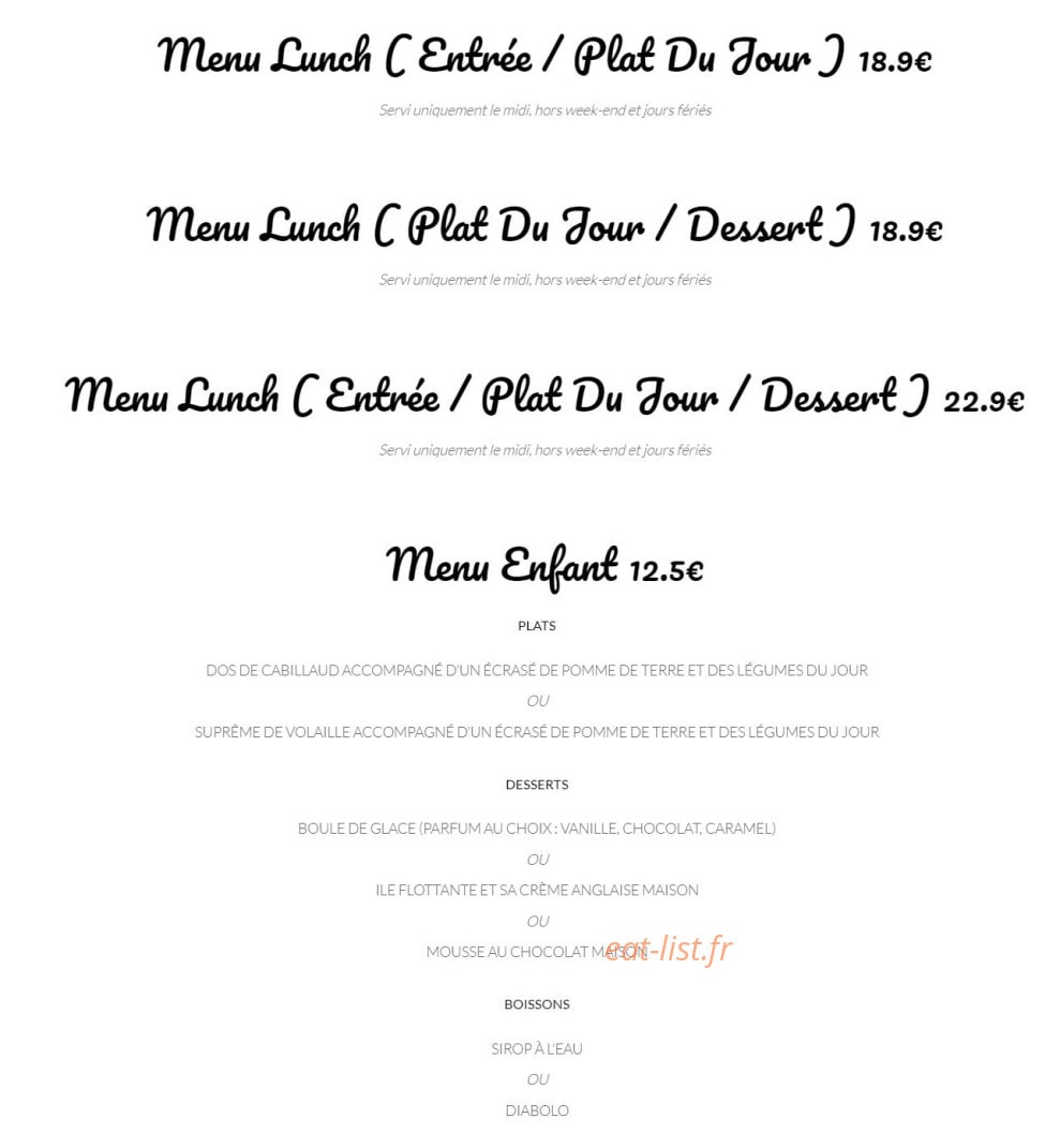 La Plage — carte page 4