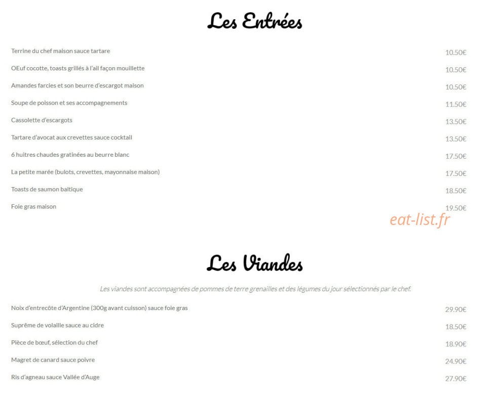 La Plage — carte page 1