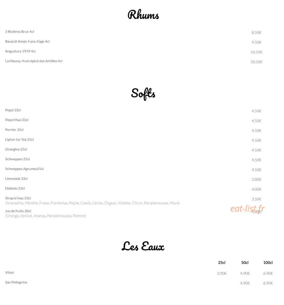 La Plage — carte page 10