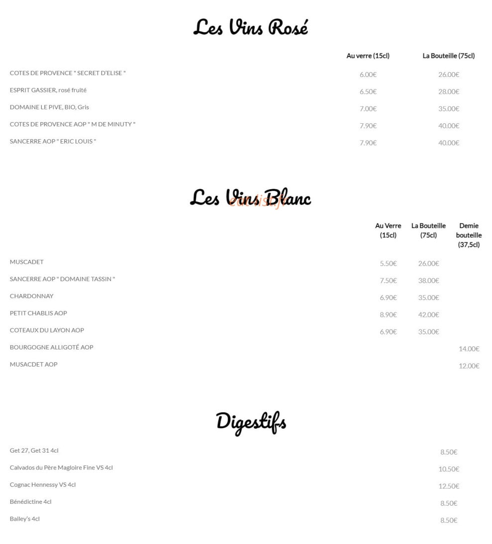 La Plage — carte page 12