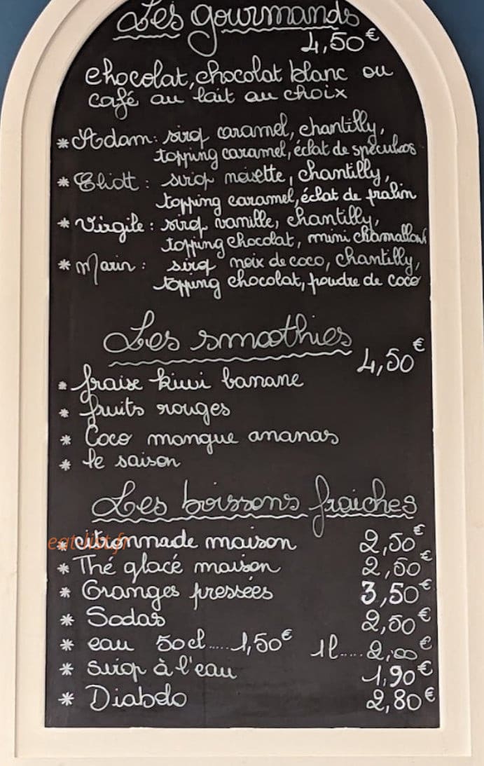 Le coffee de Clo — carte page 1