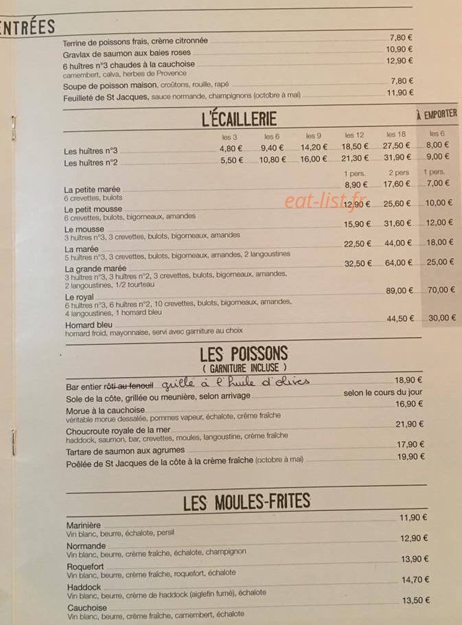 Le Pavillon — carte page 2