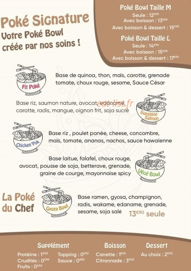 Le Poké Bar — carte page 3