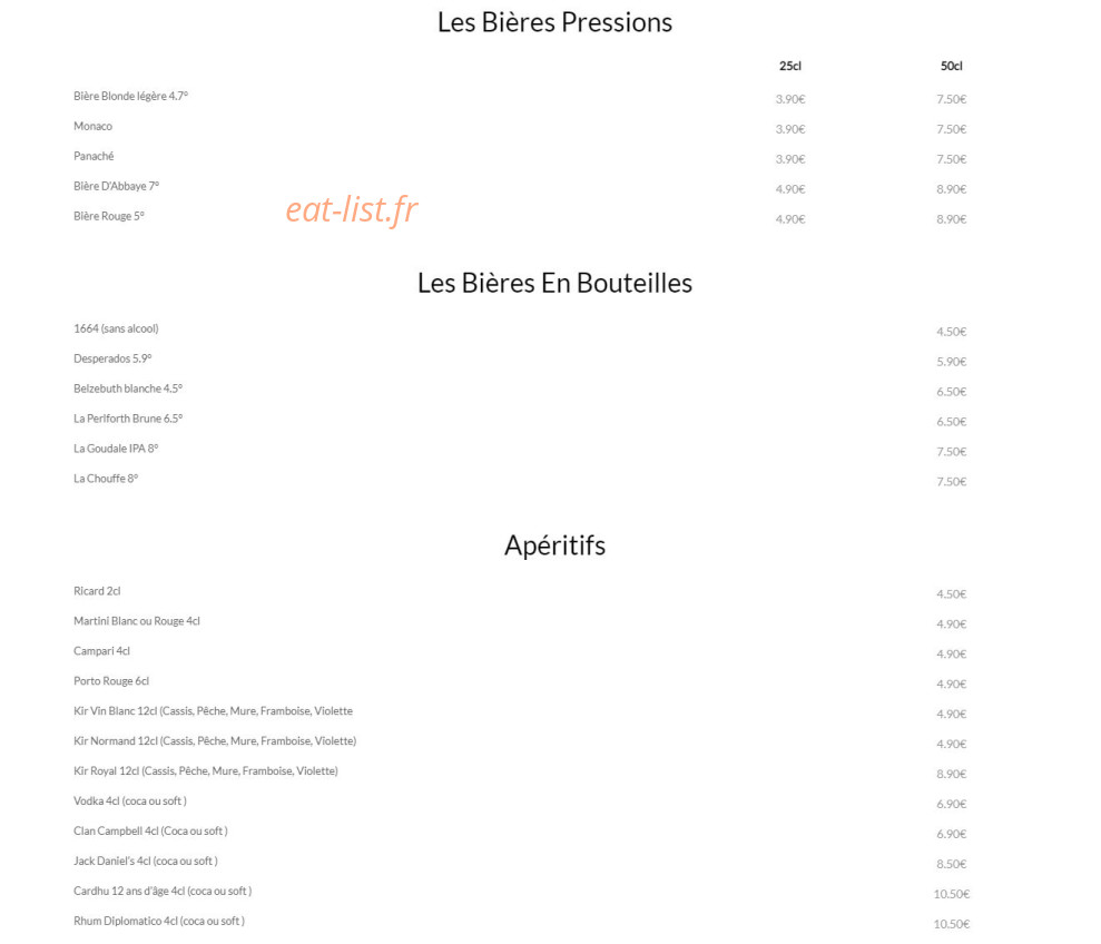 Le Red Rock — carte page 7