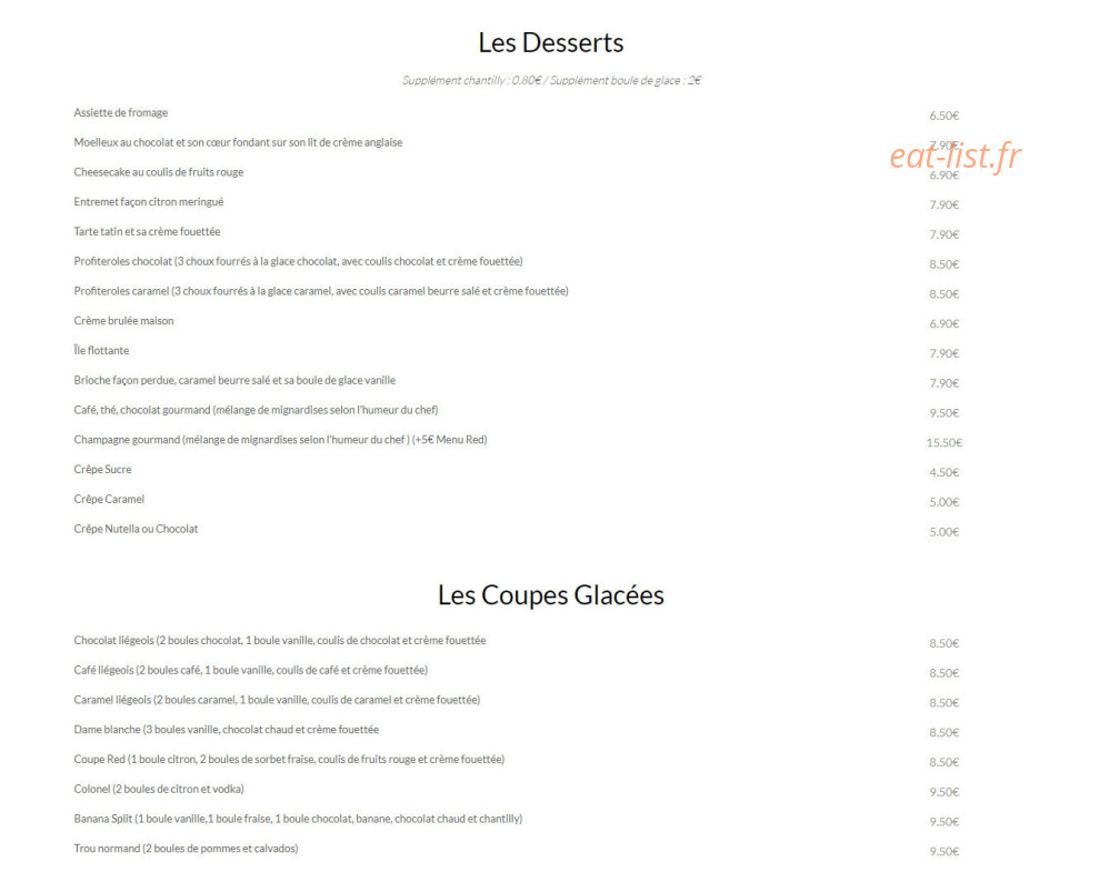 Le Red Rock — carte page 4