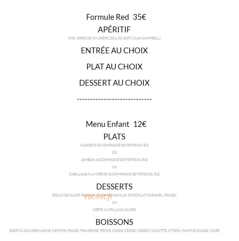 Le Red Rock — carte page 6