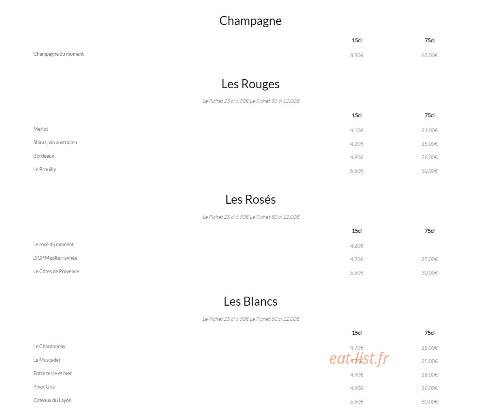 Le Red Rock — carte page 10