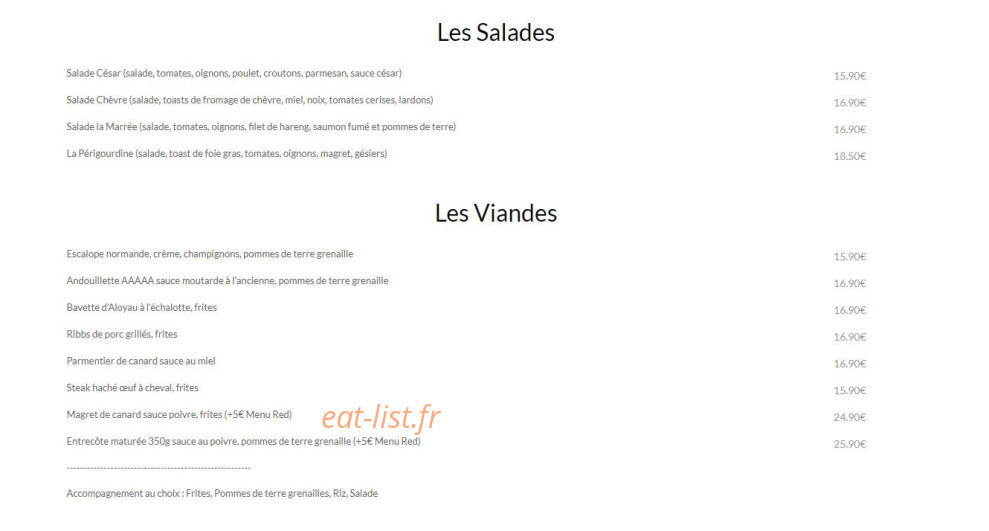 Le Red Rock — carte page 2