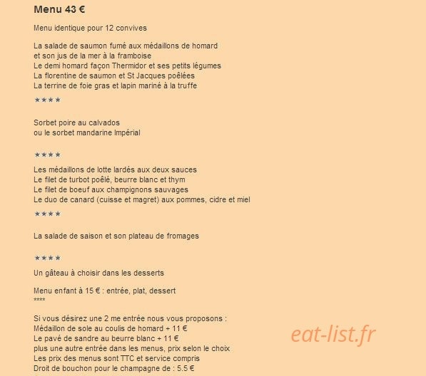 Restaurant Le Bailliage — carte page 8