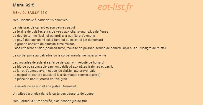 Restaurant Le Bailliage — carte page 7
