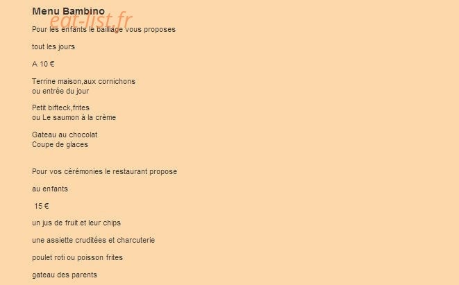 Restaurant Le Bailliage — carte page 5