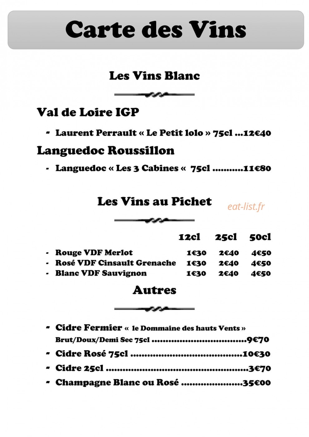 Le Relais de Seine — carte page 7