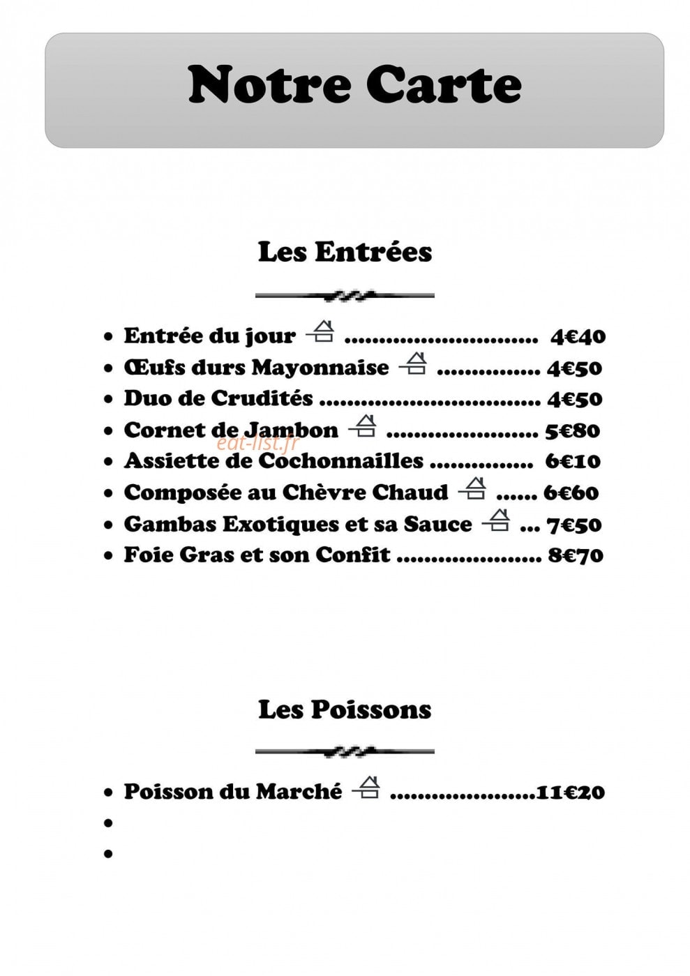 Le Relais de Seine — carte page 2