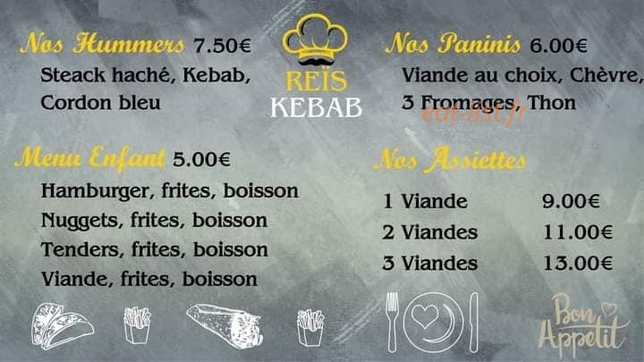 Rëis kebab — carte page 1