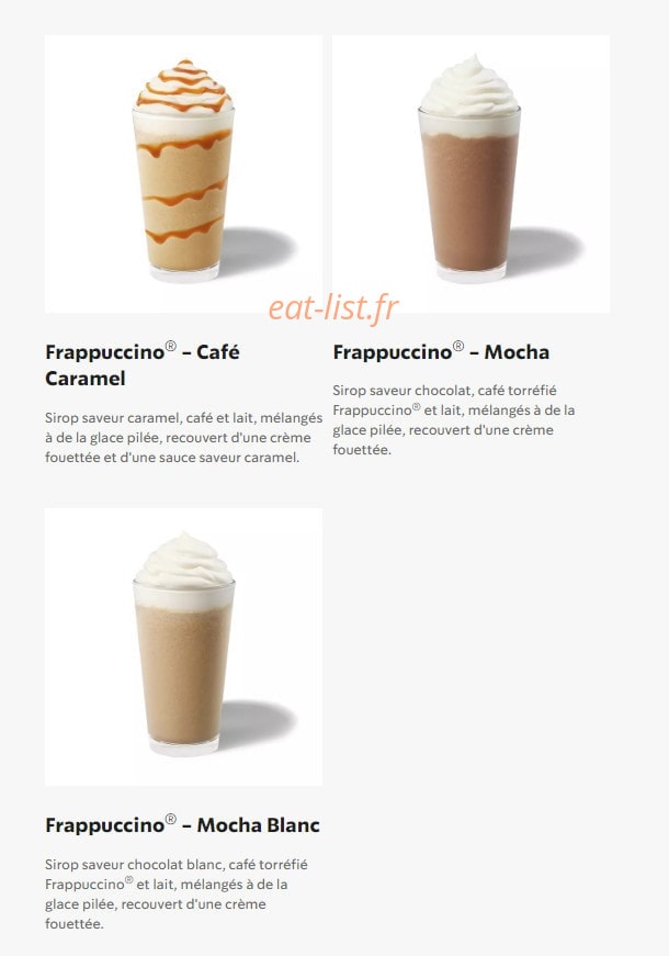 Starbucks Coffee — carte page 9