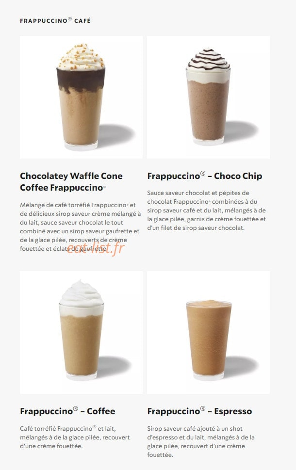 Starbucks Coffee — carte page 8