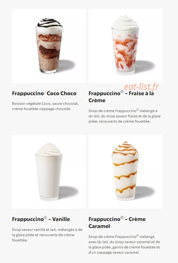 Starbucks Coffee — carte page 11