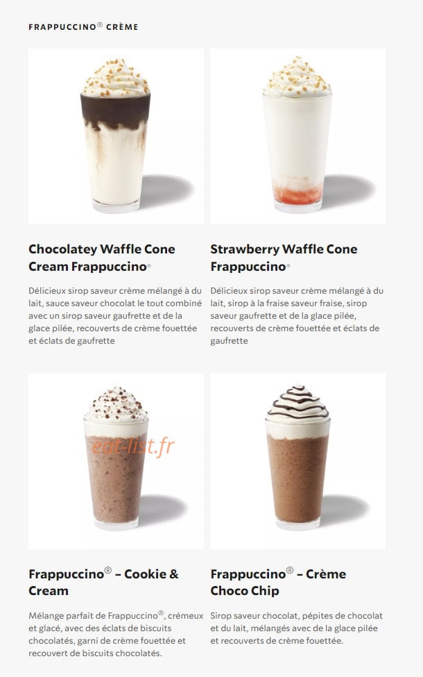 Starbucks Coffee — carte page 10