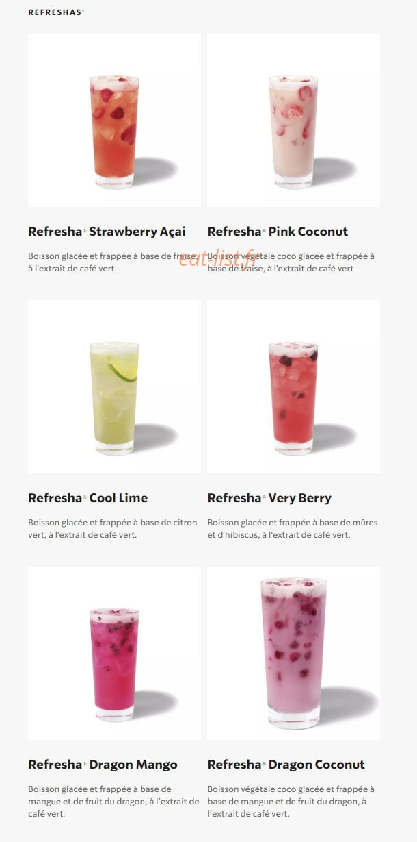 Starbucks Coffee — carte page 2