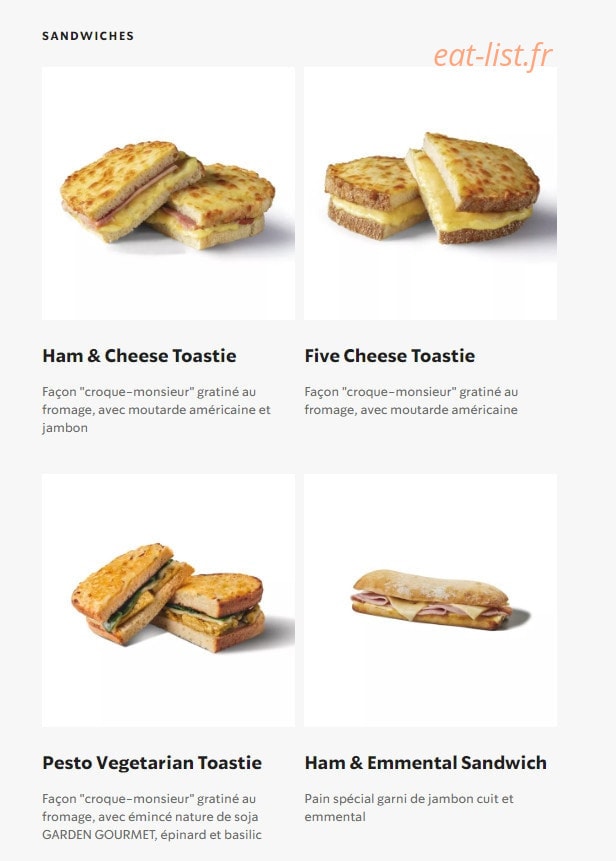 Starbucks Coffee — carte page 24