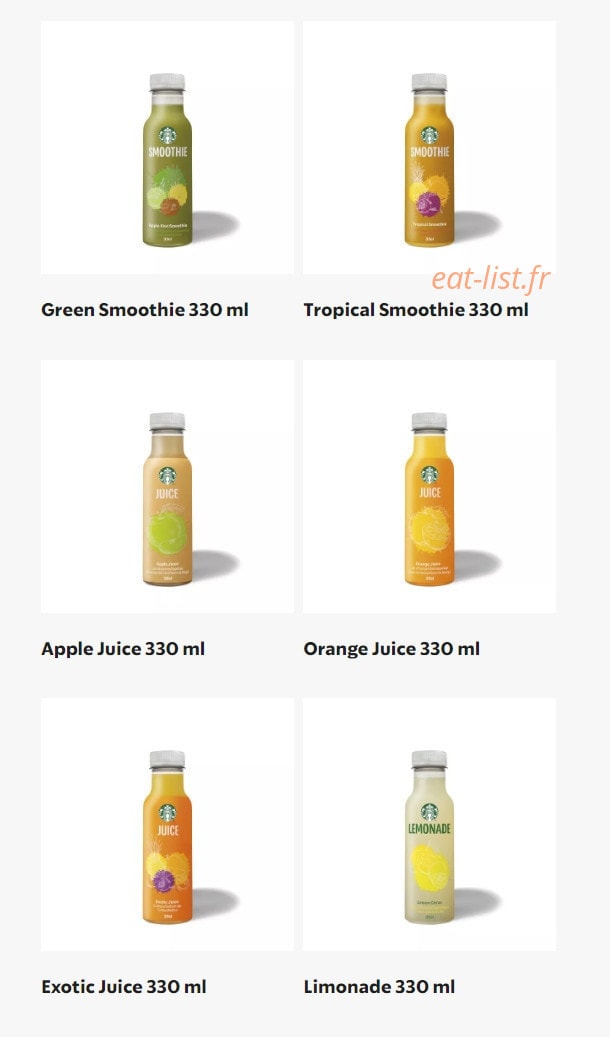 Starbucks Coffee — carte page 17