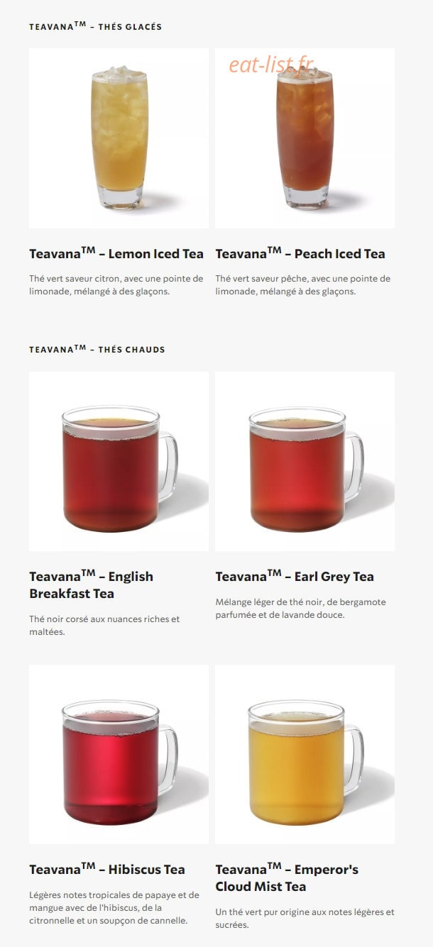 Starbucks Coffee — carte page 14
