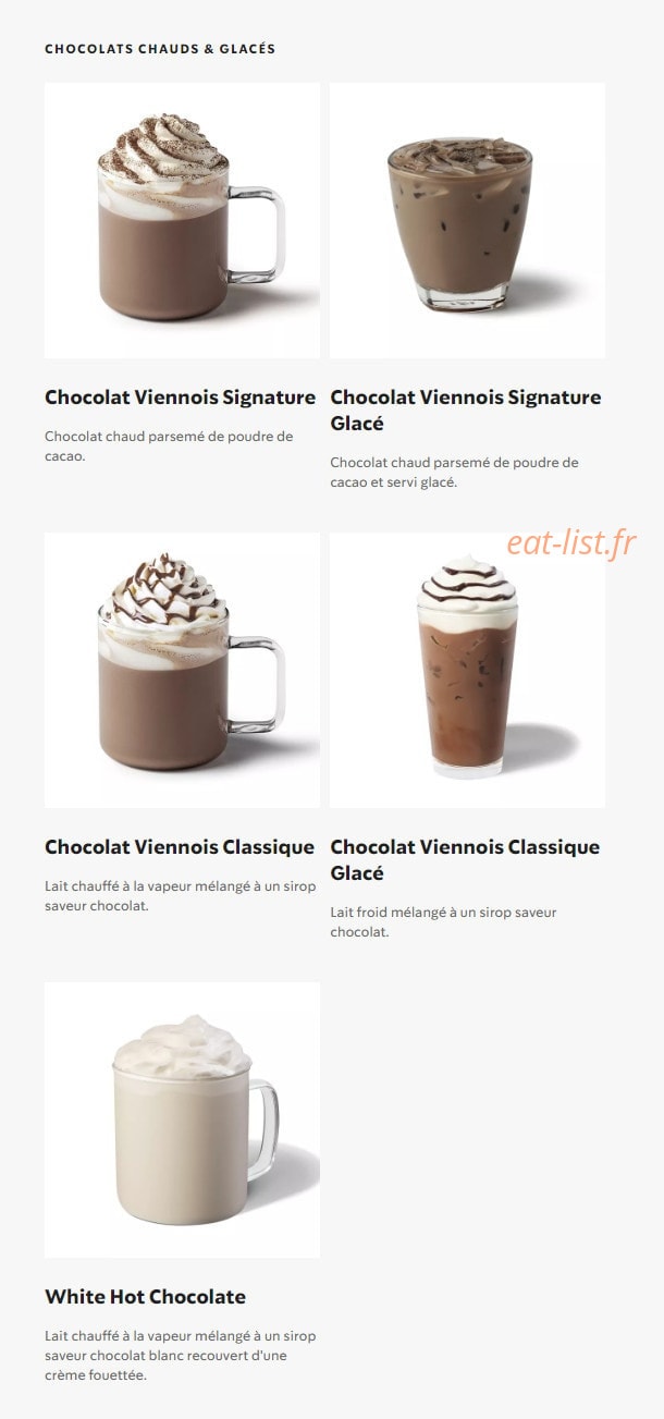 Starbucks Coffee — carte page 7