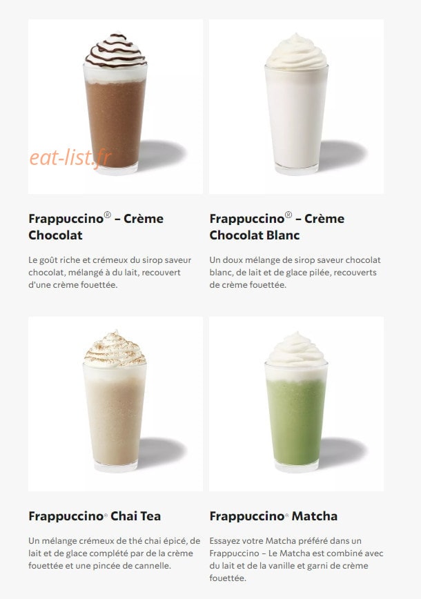 Starbucks Coffee — carte page 12