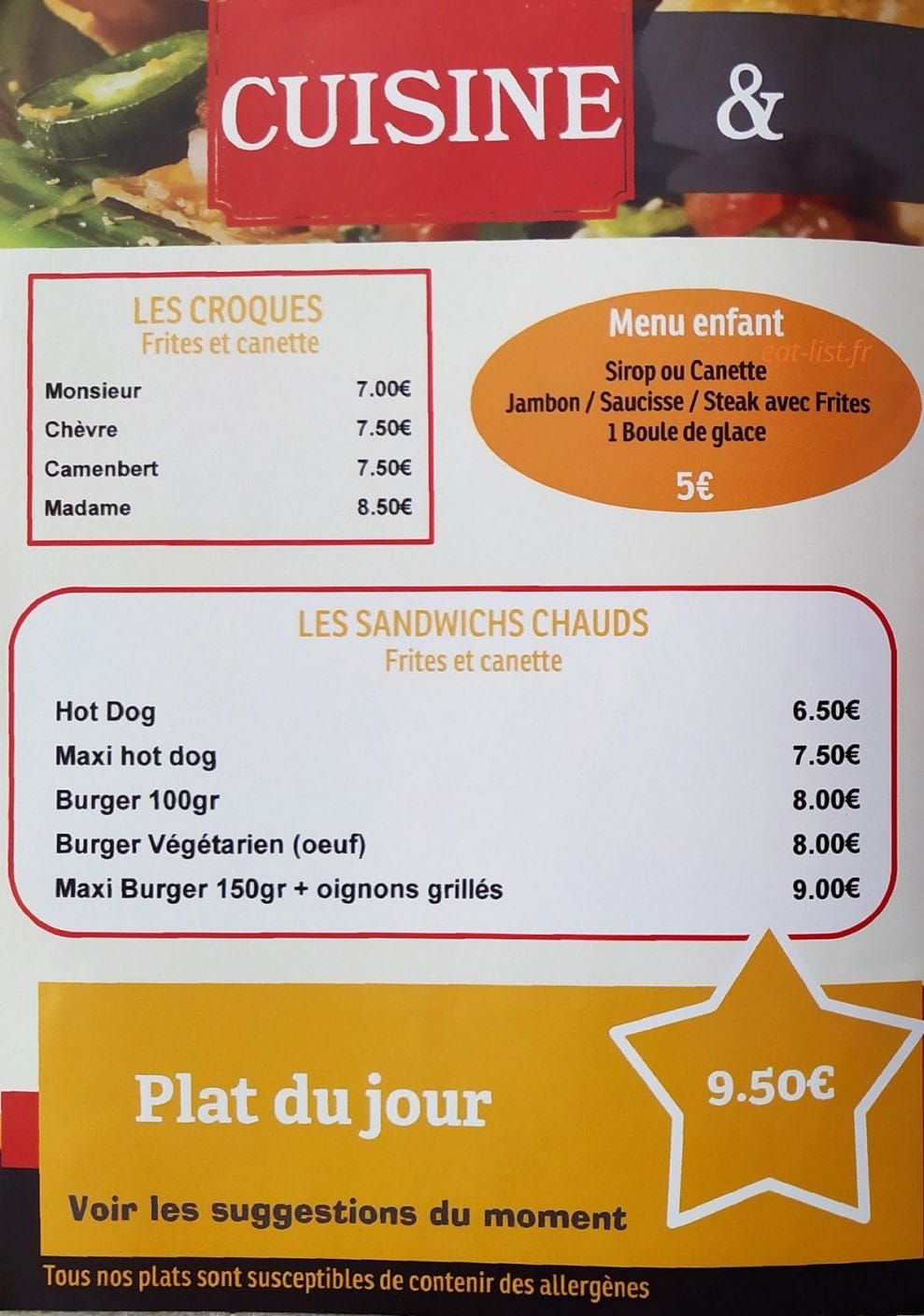 La Carotte — carte page 1