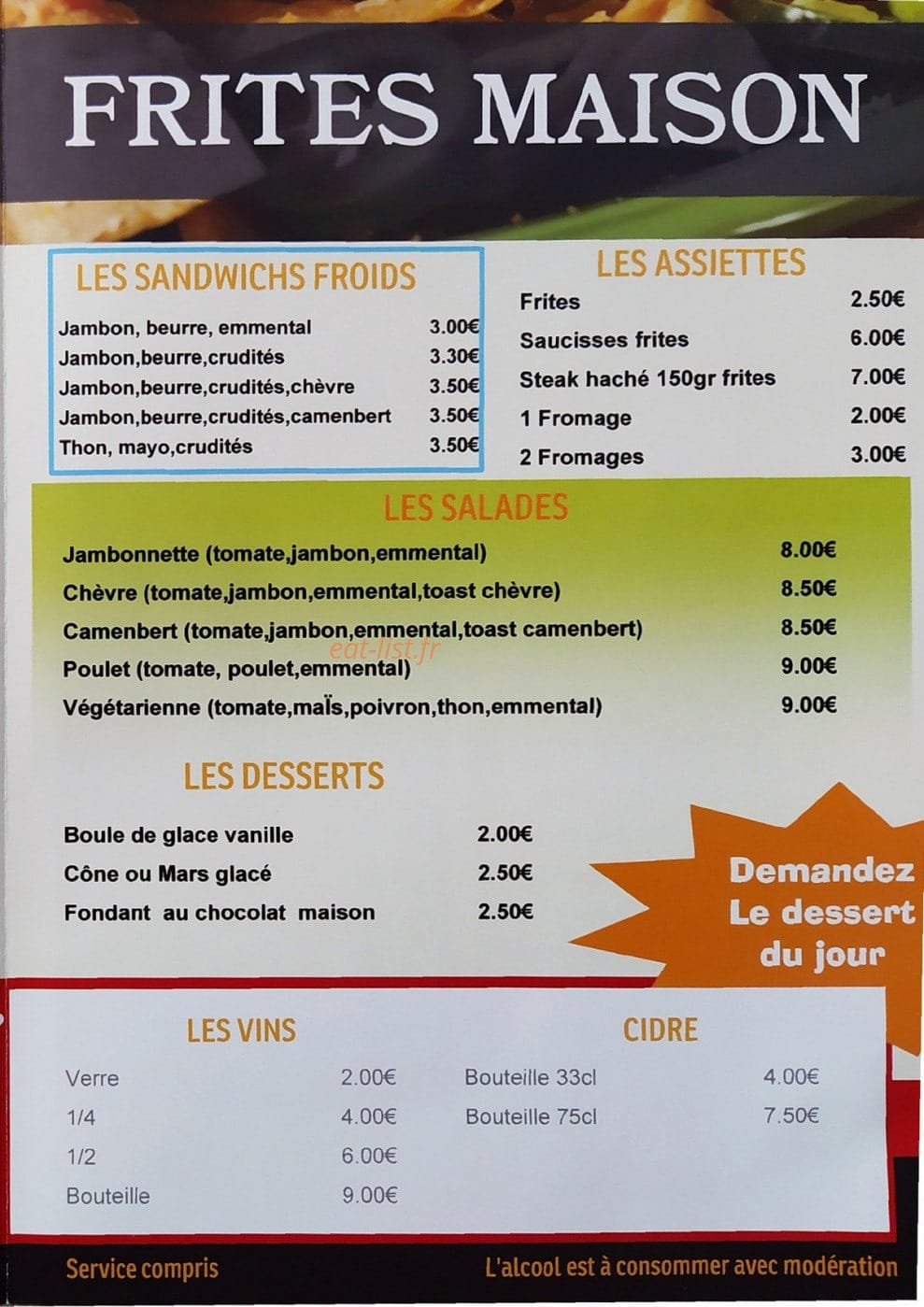 La Carotte — carte page 2