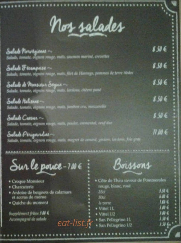 Cafe des halles — carte page 2