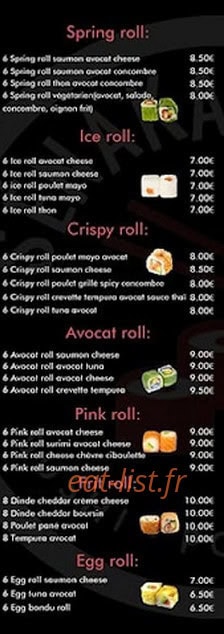 Sénaka Sushi — carte page 3